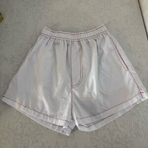 BYAUDREYMUSE. Pull On Shorts with Elastic Waistband and Back Patch Pocket Small